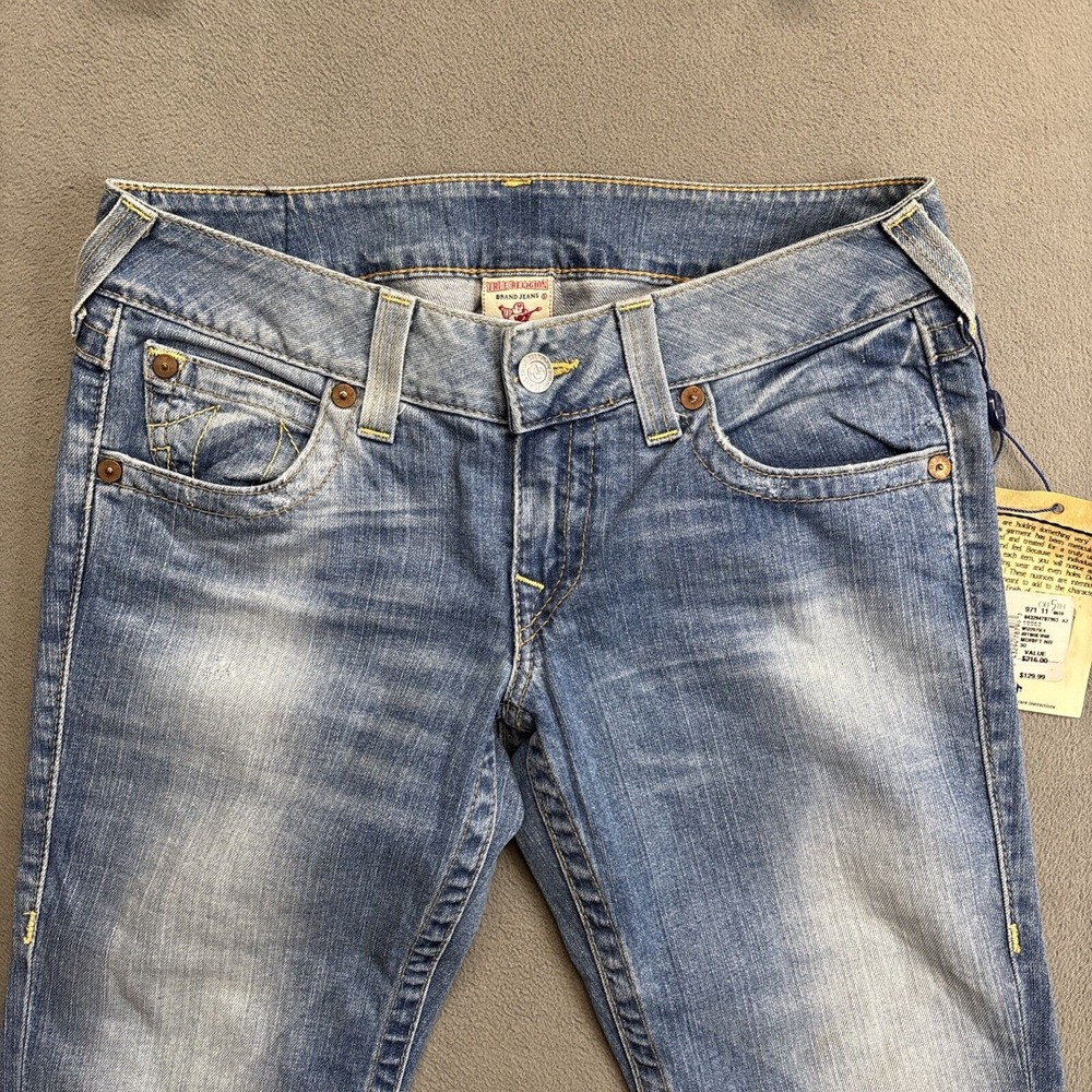 Vintage True Religion 'Joey' Miss Groovy Hippie Flare Jeans Women Size 30 USA - Picture 7 of 14